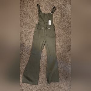 Jufy Blue Olive Green Flare Jeans for Women